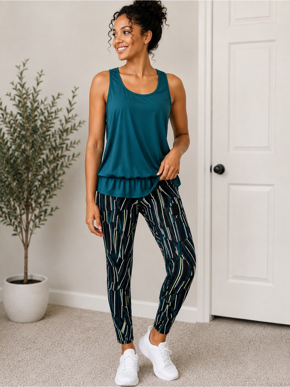GapFit Geometric Print High Rise Workout Leggings Size S